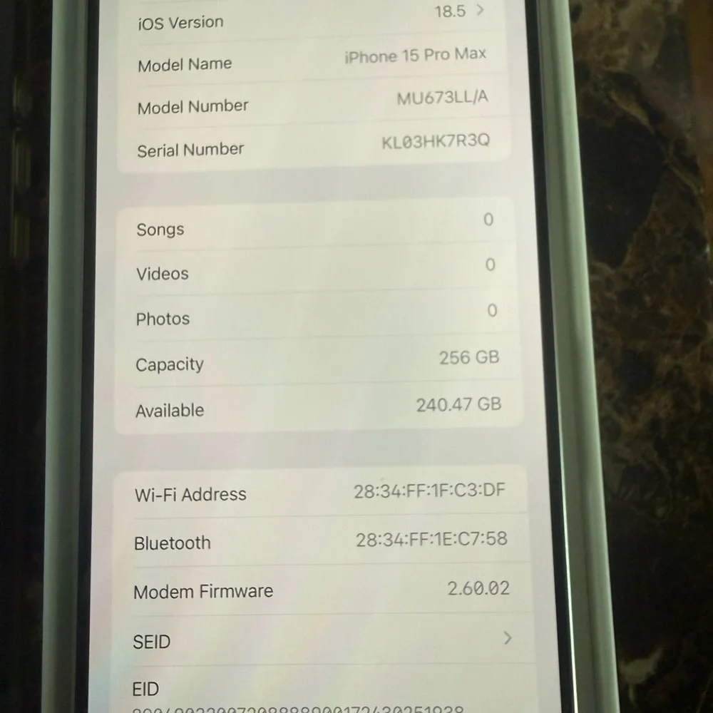 Apple Smartphone with Black and Blue Display